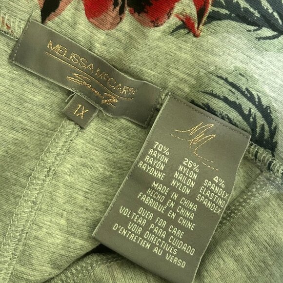 Melissa McCarthy Seven7 Gray Floral Stretchy Pencil Skirt Size 1X - Picture 4 of 4